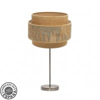 Distribuidor - Lâmpadas Diversas | Sobre Mesas Moderno | SOBREMESA GRANDE SAMOA 1XE27 CUERO/CAMEL 65X30X30CM Ref: 231471114